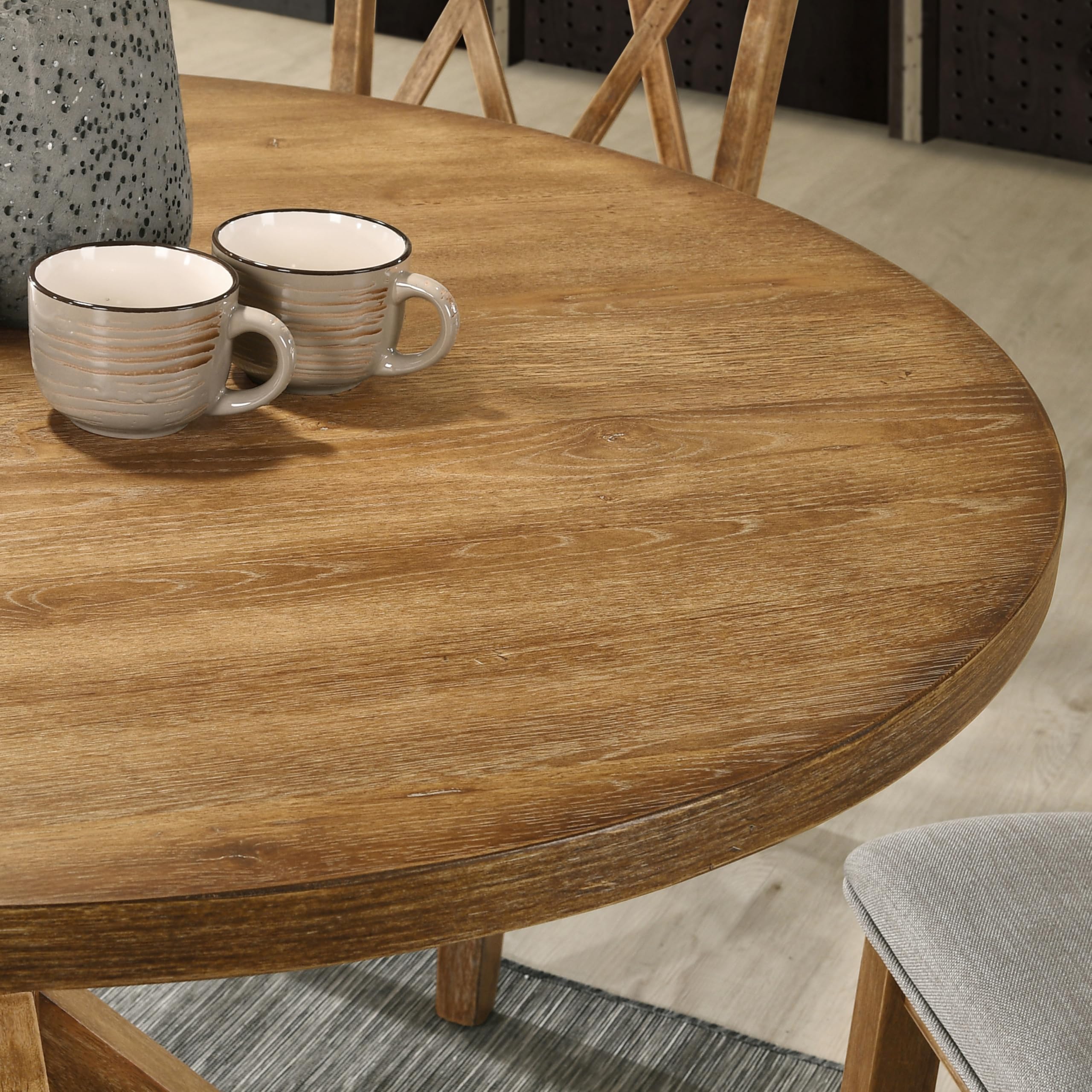 Amazon.com: Roundhill Furniture Windvale Cross-Buck Base Dining